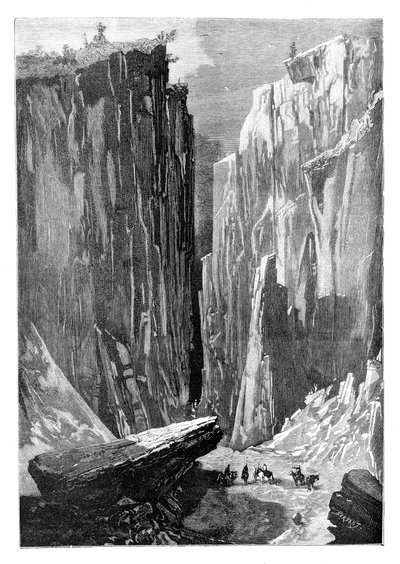 Jernporten besmitter på Karshi-Derbent-ruten, Afghanistan, 1895 af Unbekannt