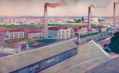 Jutemøllerne i Cia. National Jute Stoffer, 1914 af Unbekannt