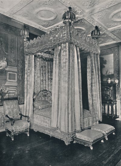 The Kings Bedroom på Knole. Sengeplads lavet til James I, 1928 af Unbekannt