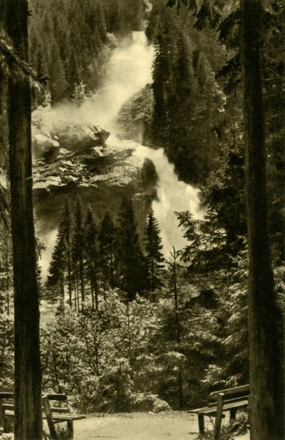 Krimml-vandfaldene, High Tauern National Park, Østrig, c1935. af Unbekannt