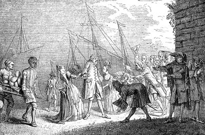 Landingen af Senesino, 1720 af Unbekannt