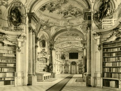 Biblioteket, Admont Abbey, Østrig, c1935. af Unbekannt
