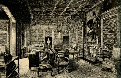 Biblioteket i Abbotsford, 1882. af Unbekannt