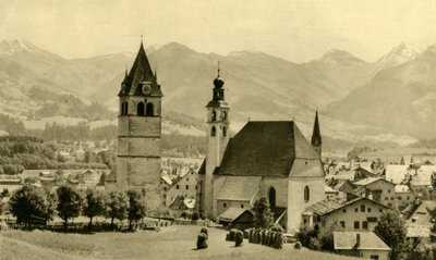 Liebfrauenkirche og kirken St. Andreas, Kitzbühel, Tyrol, Østrig, c1935. af Unbekannt