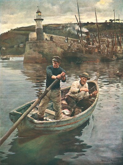 Fyrtårnet Newlyn, Cornwall, 1893, c1902. af Unbekannt