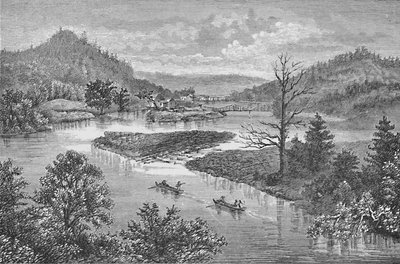 Den lille Juniata - Tyrone i det fjerne, 1883 af Unbekannt