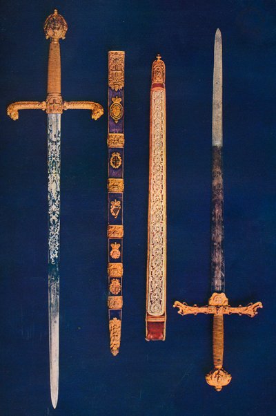 Lord Mayors Sword of State og Pearl Sword, 1916 af Unbekannt