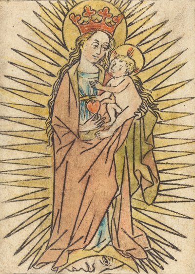 Madonnaen og barnet med en pære, ca. 14401460. af Unbekannt