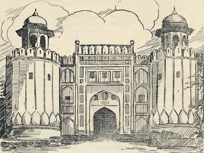 Hovedporten - Lahore Fort, 1936. af Unbekannt