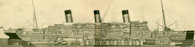 De majestætiske 56.551 tons vist i sektion, c1930. af Unbekannt