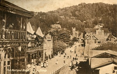 The Mall and Ridge - Simla, c1918-c1939. af Unbekannt