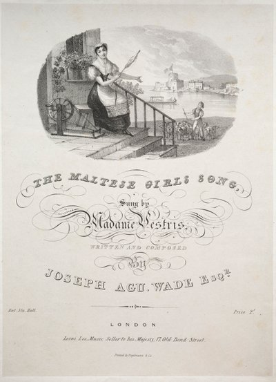 Den maltesiske pigesang, 1800-tallet. af Unbekannt