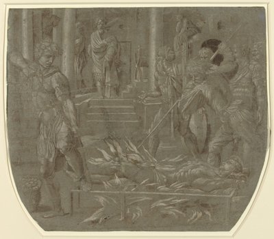 The Martyrium of Saint Lawrence, 1500-tallet. af Unbekannt