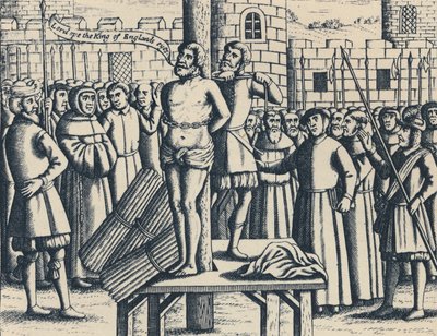 The Martyrium of Master William Tindall in Flanders by Vilvorde Castle, 1563, 1947 af Unbekannt