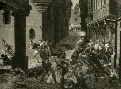 Massakren af St. Bartholomew, 1572, 1890. af Unbekannt