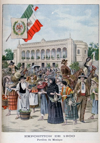 Den mexicanske pavillon på verdensudstillingen i 1900, Paris, 1900 af Unbekannt