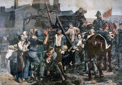 Minearbejderne strejke i Carmaux, 1892 af Unbekannt