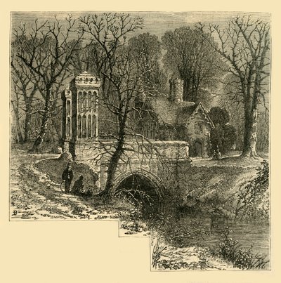 The Moat, Fulham Palace, c1878. af Unbekannt