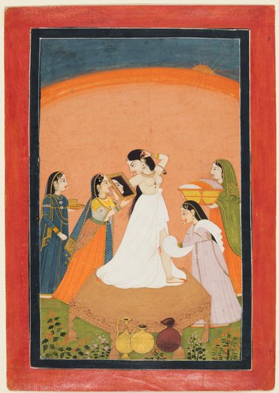 Morgentoilettet, 1810-25. af Unbekannt