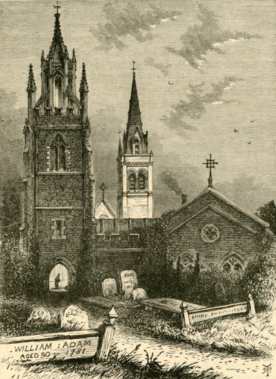 Mortuary Chapel and New Church, Woburn, 1898. af Unbekannt
