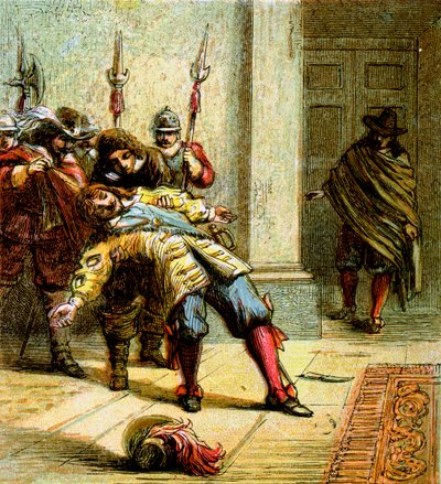 Mordet på Buckingham, 1628, c1850 af Unbekannt