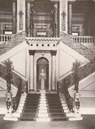 Nationalbibliotekets trappe, 1914 af Unbekannt