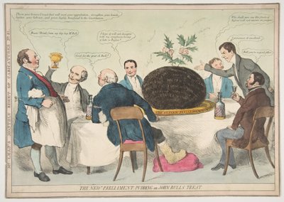 The New Parliament Pudding eller John Bulls Treat, ca. 1832. af Unbekannt