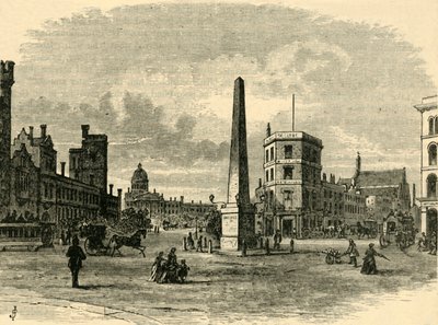 Obelisken i St. Georges Circus, c1878. af Unbekannt