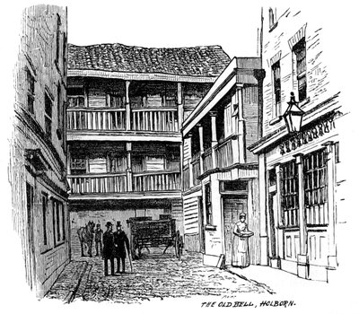 The Old Bell coaching kro, Holborn, London, 1887 af Unbekannt