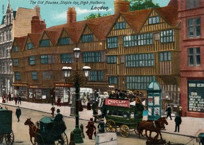 The Old Houses, Staple Inn, High Holborn, London, 1905 af Unbekannt