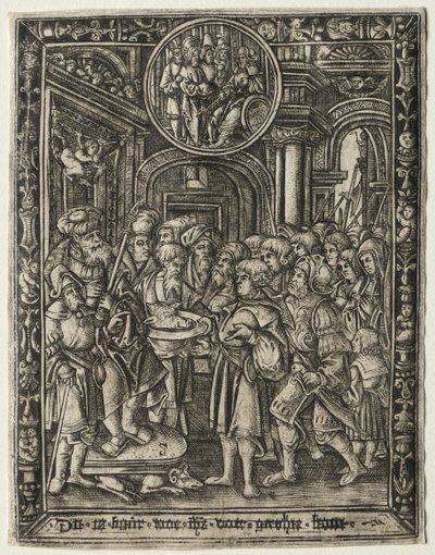 Den gamle konge på sin trone, ca. 1520. af Unbekannt