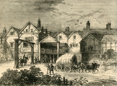 The Old Tabard Inn, i det syttende århundrede, c1878. af Unbekannt