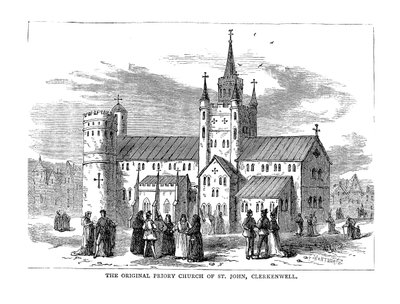 Den oprindelige Priory Church of St. John, 1878 af Unbekannt