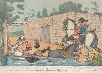Dr. Slop Tristram Shandy omstyrtede, 1800-20. af Unbekannt