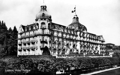 The Palace Hotel, Luzern, Schweiz, begyndelsen af det 20. århundrede af Unbekannt