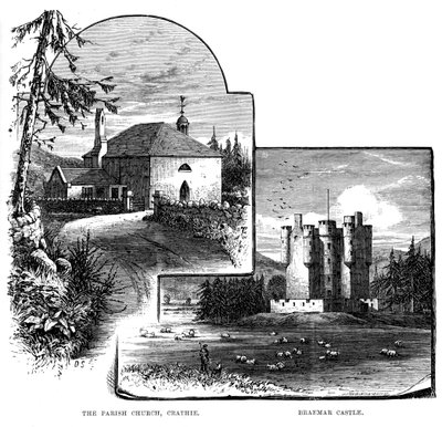Parish Church, Crathie og Braemar Castle, Skotland, 1900 af Unbekannt