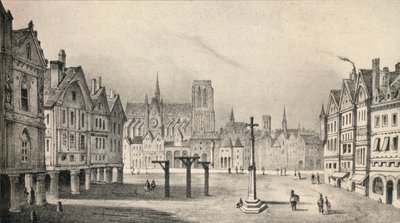 Place de Greve i det 15. århundrede, 1915 af Unbekannt