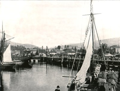 Havnen i Hobart, Tasmanien, Australien, 1895. af Unbekannt