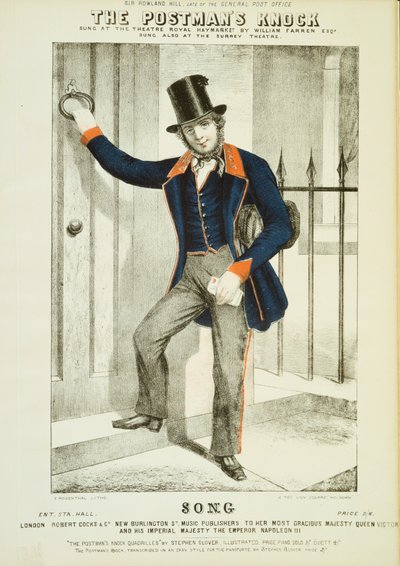 The Postmans Knock c1855. af Unbekannt