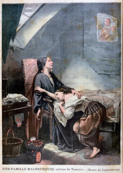 Den fattige familie eller selvmordet, 1849, 1897 af Unbekannt