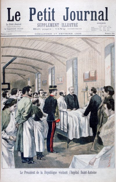 Republikkens præsident, Felix Faure, besøgte Saint-Antoine Hospital, Paris, 1895 af Unbekannt