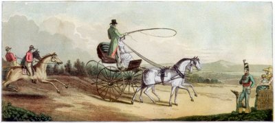 Prinsregenten kører fru Q på vejen til Brighton, slutningen af det 18. eller begyndelsen af det 19. århundrede 1890 af Unbekannt