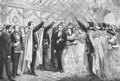 Prinsen og Prinsessen af Wales ved Oxford Commemoration...1863, 1901. af Unbekannt