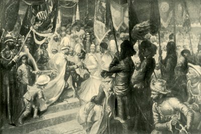 Prinsen af Wales overdrager ordenen af Indiens stjerne i Calcutta, 1901. af Unbekannt