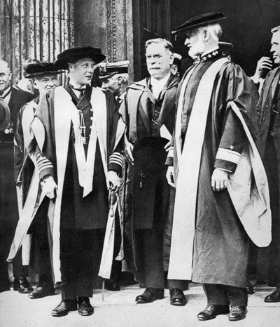 Prinsen af Wales og admiral William Sims, Cambridge, 1921 af Unbekannt