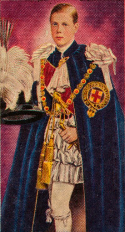 Prinsen af Wales ved sin indsættelse som Ridder af strømpebåndet, 1911 1935 af Unbekannt