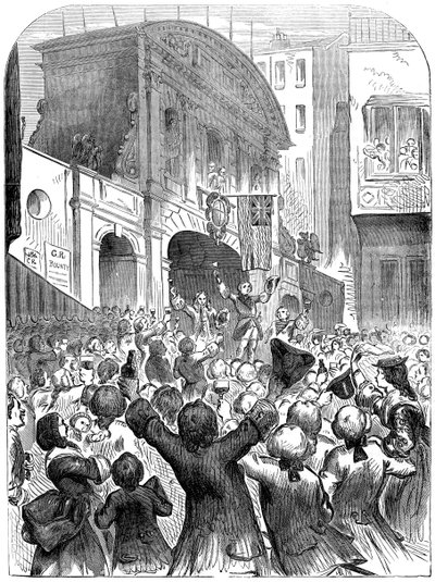 Prinsen af Wales drikker succes til krigen i Temple Bar, London, 18. århundrede, 19. århundrede af Unbekannt
