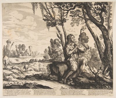 Den fortabte søn vogter svin, ca. 1636. af Unbekannt