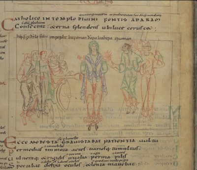 The Psychomachia af Prudentius, 11. århundrede af Unbekannt