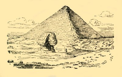 Pyramidegraven af kong Khufu og den store sfinks i Gizeh, Egypten, c1930. af Unbekannt